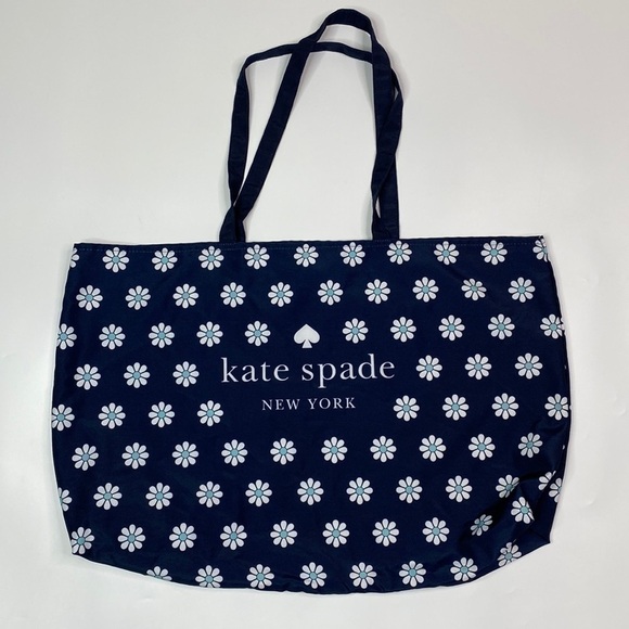 Kate Spade Navy Blue Daisy Large Tote Bag - Picture 1 of 5